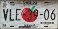 Nummernschilder / Kfz-Kennzeichen Mexiko 2006 2000er Sinaloa