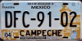 Nummernschilder / Kfz-Kennzeichen Mexiko 2002 2000er Campeche